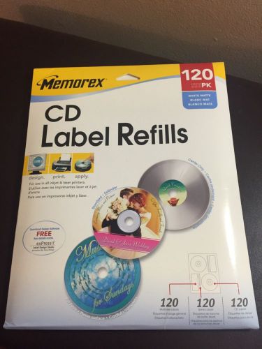 Memorex CD Label Refills 120 pack new