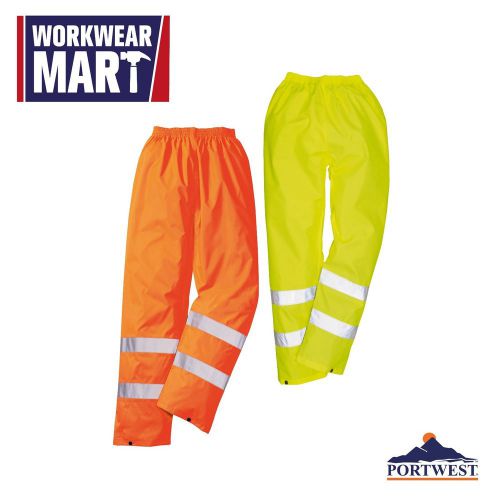 Portwest hi-vis rain work pants, ansi, reflective tape, waterproof, m-3xl - new for sale