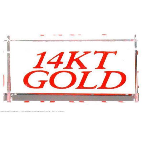 Display Sign 14KT Gold Jewelry Showcase Counter Units