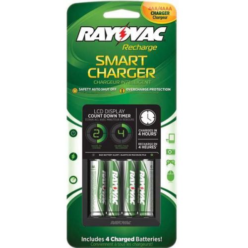 Rayovac ps332-4b recharger lcdcharger w/4-aa for sale
