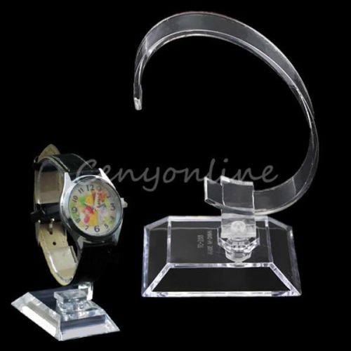 10 x Clear Plastic Jewellery Bracelet Wrist Watch Display Rack Holder Show Stand
