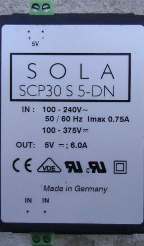 5 VOLTS DC - SOLA Hevi-Duty SCP30 S 5-DN 5V DC 6 Amp POWER SUPPLY NIB NOS