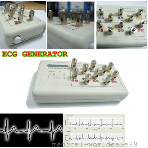 Strong 12-Lead ECG/EKG/Holter Signal Simulator GENERATOR Terminals Video Output