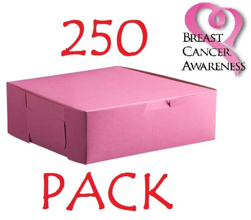 250 PINK Bakery Cookie Pastry Box 6&#034; x 4 1/2&#034; x 2 3/4&#034; Made in USA Bundle Pack