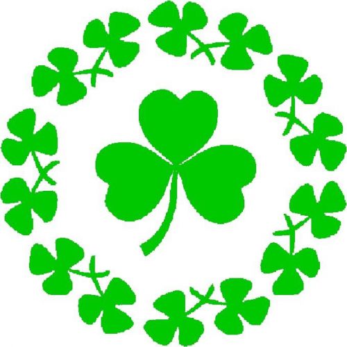 30 Custom Green Clover Wreath Personalized Address Labels