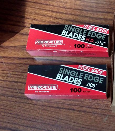 SINGLE EDGE BLADES by AMERICAN LINE, BOX OF 100 BLADES.