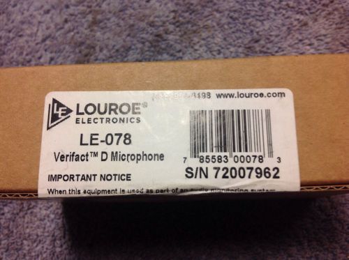 Louroe Verifact D Microphone Covert Spy Mic LE-078 Stainless Steel Plate