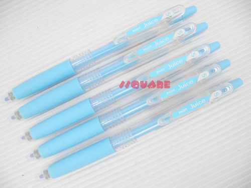 5 x Pilot Juice 0.5mm Extra Fine Retractable Gel Ink Ballpoint Pen, Pastel Blue