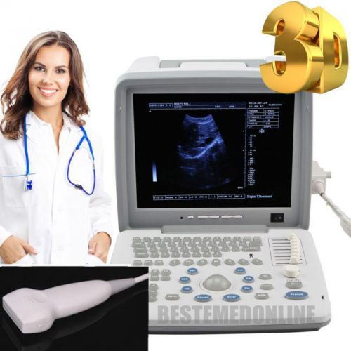 New full digital ultrasound scanner + linear probe + new 3d work station-top sal for sale