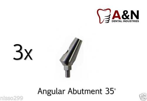 3 Angular Titanium Abutment 35&#039; hex Dental Implant Lab Prosthetics, Free Ship