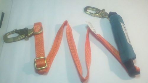 Msa 501235 lanyard 1&#034; wide 6&#039; long osha safety harness strap w/dynabrake shock for sale