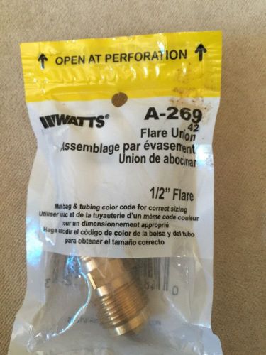 New Watts A-269 42 1/2&#034; Flare Unions