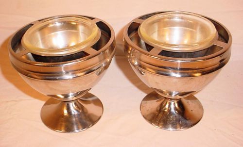 VTG RESTAURANT STAINLESS STEEL 3 PIECE CHILLED SHRIMP COCKTAIL SERVING BOWLS