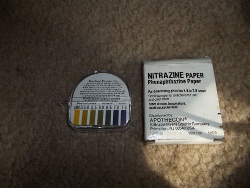 Nitrazine paper old vintage phenaphthazine PH apothecon