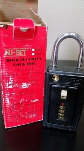 NEW NU-SET HIGH SECURITY LOCK BOX # COMBINATION AND KEY 200-3
