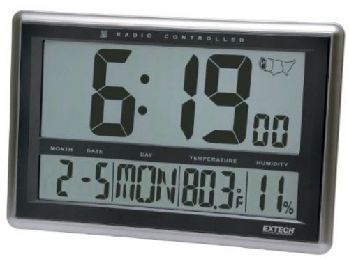 Extech cth10 radio-controlled wall clock hygro-thermometer for sale