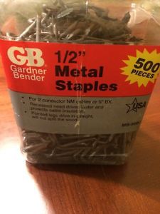 Gardner Bender 1/2&#034; Metal Staples Approx 450pc