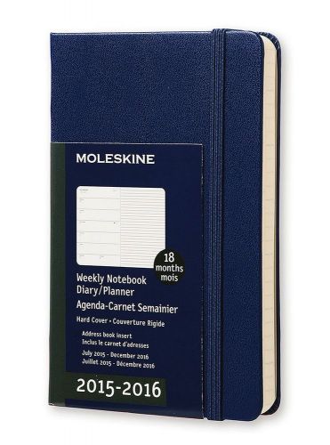 Moleskine Weekly Notebook Diary/Planner 2015-2016 18 Months Royal Blue