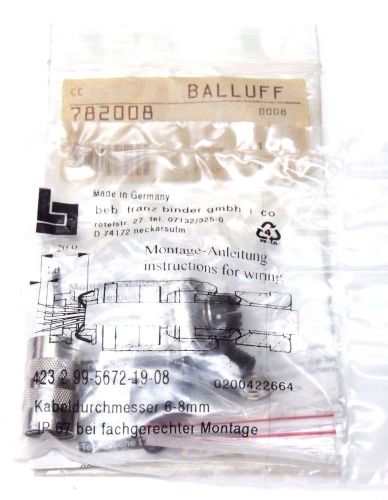 NIB BALLUFF BKS-S 32M-00 CONNECTOR FOR TRANSDUCER 782008, 8PIN, BKSS32M00