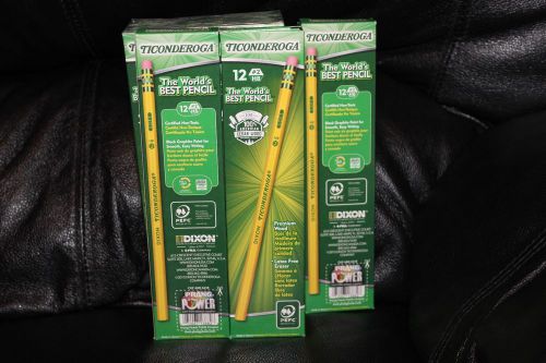 Dixon Ticonderoga 13872 Woodcase Pencil, HB #2, Yellow Barrel 108 count BRD NEW