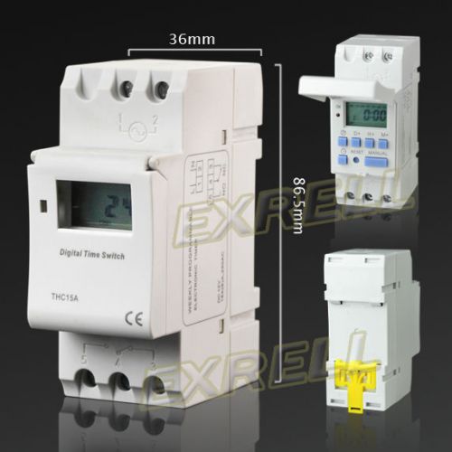 New digital lcd power programmable timer dc 12v 16a time relay switch for sale