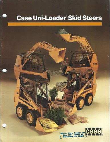 Equipment Brochure - Case - 1818 et al Uni-Loader Skid Steers - c1987 (E3000)