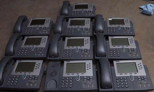 Lot 10Cisco 7960 IP Phone VOIP Telephone Sets With Base &amp; Handsets 7900-Series