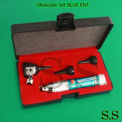 Otoscope Set BLUE ENT Medical Diagnostic Instruments (Batteries Not Included)