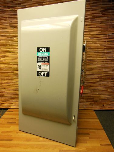 Siemens 200A General Duty Safety Switch 240VAC 250VDC GNF324