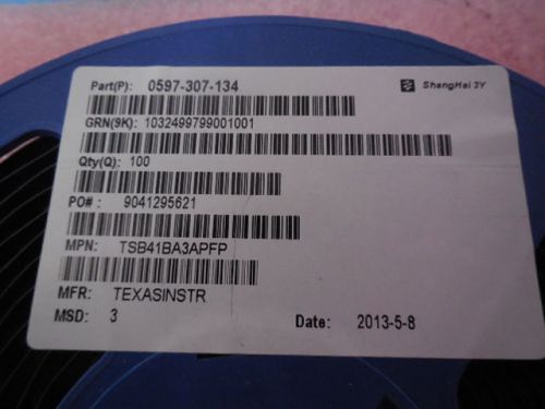 129 PCS TEXAS INSTRUMENTS TSB41BA3APFP  INTEGRATED CIRCUITS