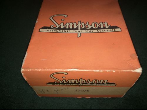 Vintage Simpson Gauge Meter (nos)original box-#17275