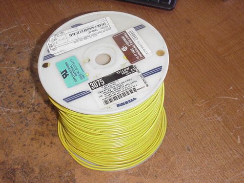 New / digi-key a2103y-1000-nd 1000 ft 3075 yellow 18awg (16/30) tc .032pvc wire for sale