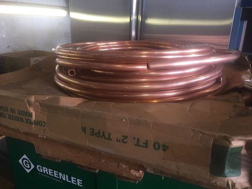 Copper Type K Soft Water Tube, 2&#034; x 40&#039; New Surplus