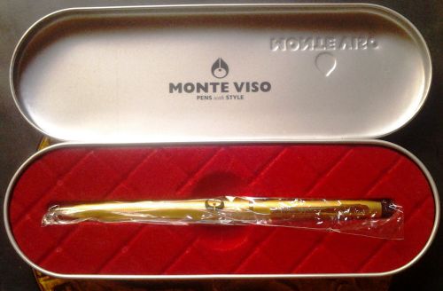 MONTE VISO GRAND KROSS PREMIUM SATIN GOLD FINISH BALL PEN WITH GIFT SET BOX