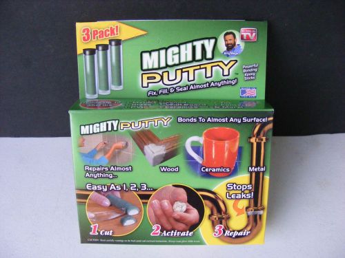 Mighty Putty 3 Tubes Bonding Epoxy Fix Fill Seal Repair Holds up to 350 Pounds
