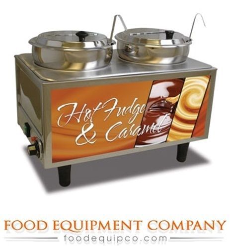 Benchmark usa 51072h hot fudge &amp; caramel warmer twin 7 quart well capacity for sale