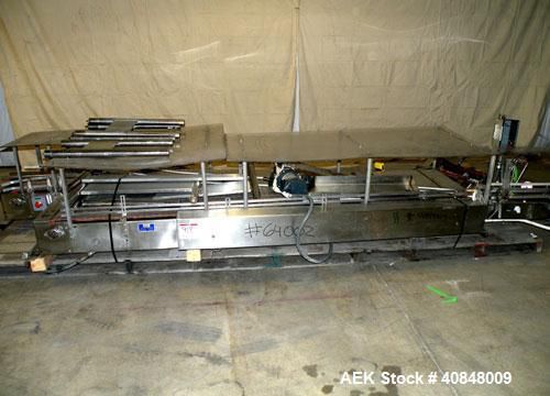 Used- Ambeck Stationary Single Filer Table Top Inline Plastic Belt Conveyor cons