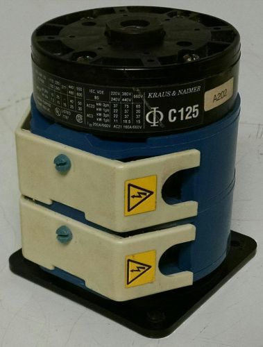 Kraus &amp; naimer  used rotary cam switch  c125  selector switch industrial surplus for sale