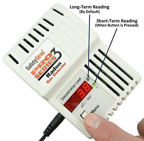 Safety siren pro series3 radon gas detector for sale