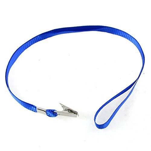 Uxcell Metal Clip Card Holder Lanyard Neck Strap, 10 Pieces, Royal Blue