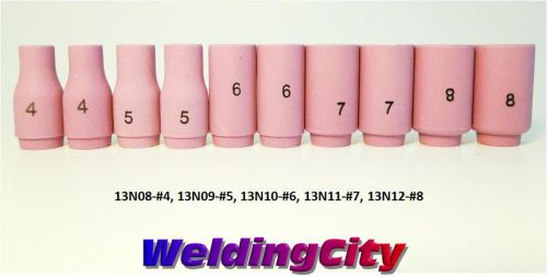 10 Ceramic Cups 13N08 13N09 13N10 13N11 13N12 (#4-#8) TIG Welding Torch 9/20/25