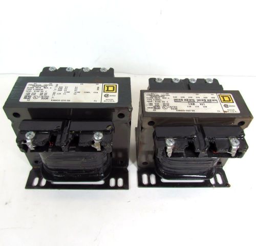 2 Square D Industrial Control Transformers - 9070 K100D1 &amp; 9070 K100D20