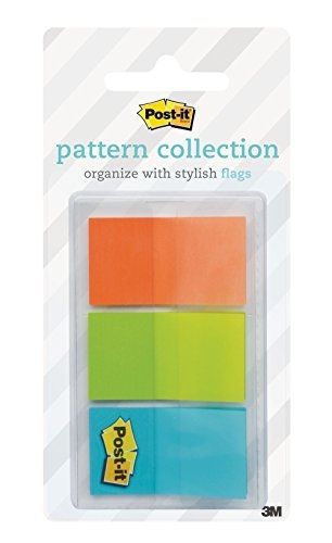 Post-it Full Color Flags, Geos Pattern Collection, .94 x 1.7 Inches,