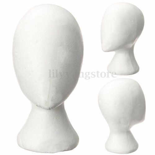 Styrofoam Foam Female Mannequins Display Head Stand Model Dummy Wig Glasses Hat