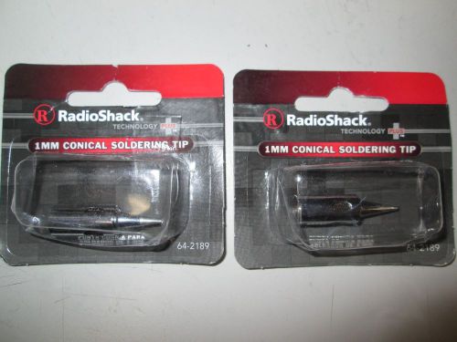 2 pcs. RadioShack 1mm Conical Soldering Tip #64-2189  NEW