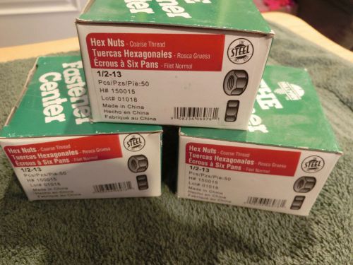 1/2-13 hex nuts 150pcs, 3 NEW BOXES
