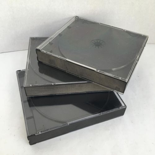 3 CD DVD Blank Double Sided Jewel Case Holder Covers