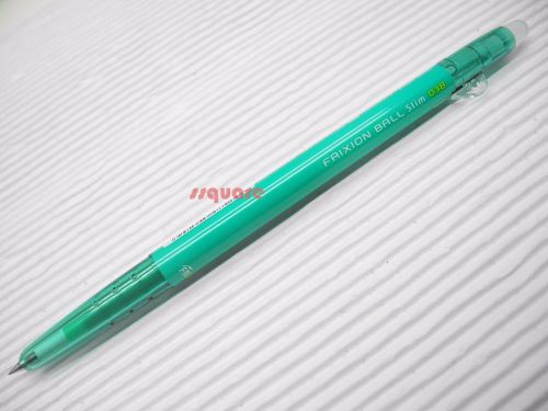 2 x pilot frixion ball slim 0.38mm erasable rollerball gel ink pen, frost green for sale