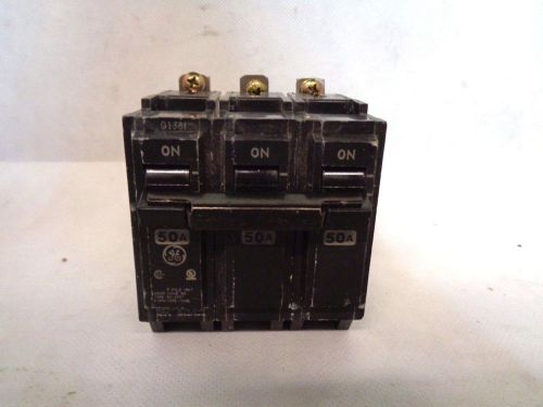 New ge general electric thqb32050 3 pole 50 amp bolt-on circuit breaker for sale