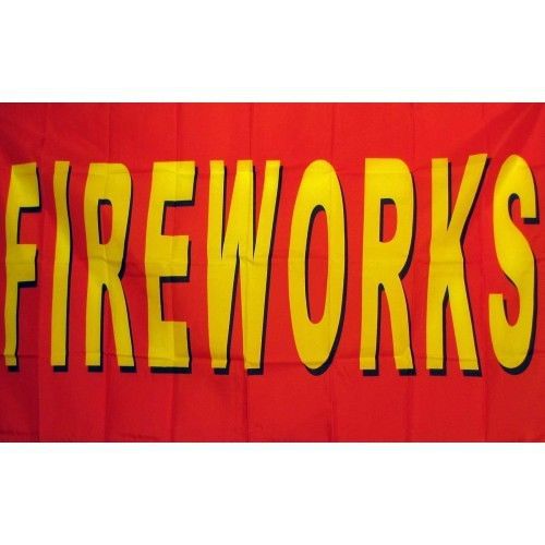 5 Fireworks Flags 3ft x 5ft Banners (five)